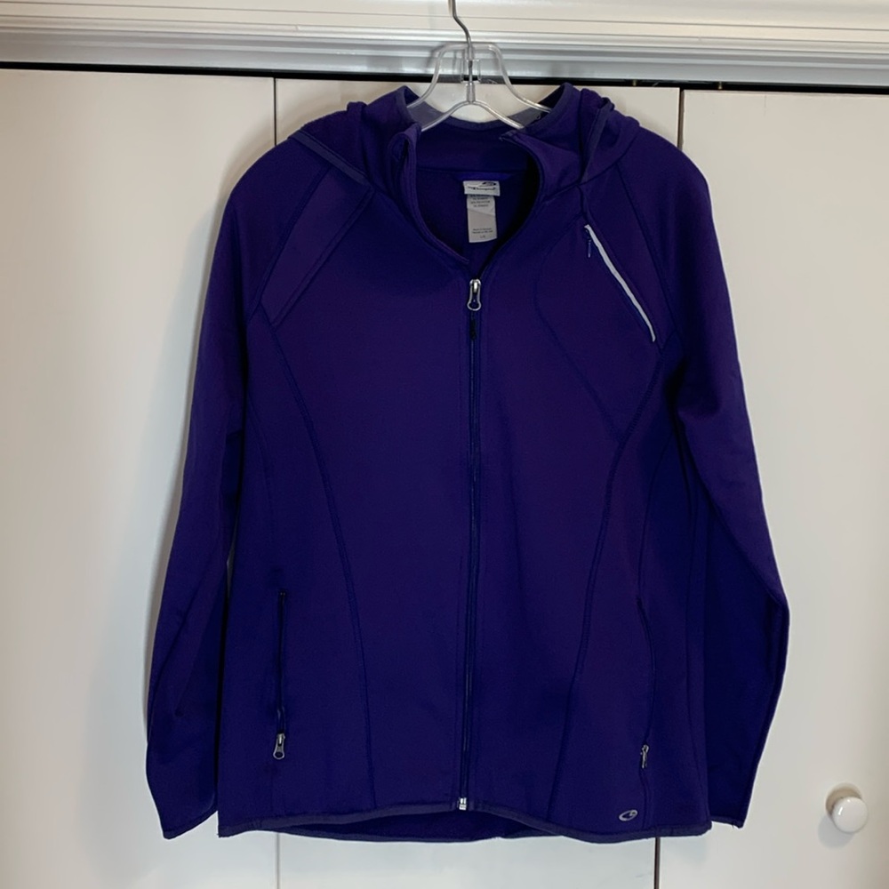 C9 by Champion VentureWarm Hooded Fleece Running Jacket Blue Size Large